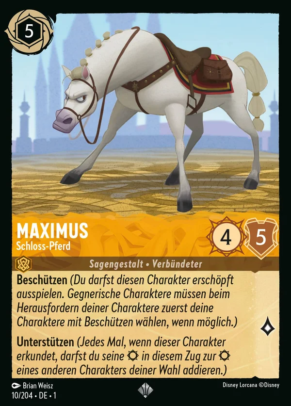 Maximus - Schloss-Pferd — Disney Lorcana Charakter card from The First Chapter