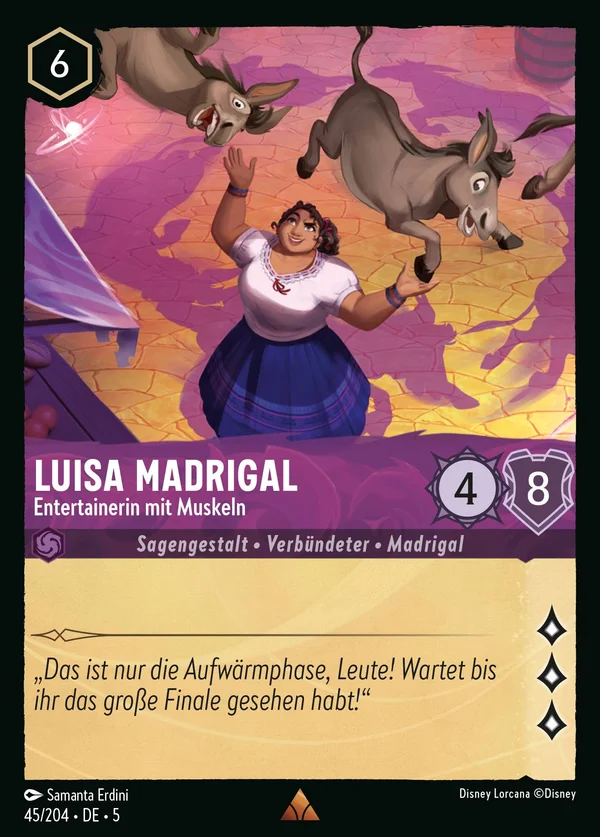Luisa Madrigal - Entertainerin mit Muskeln — Disney Lorcana Charakter card from Shimmering Skies