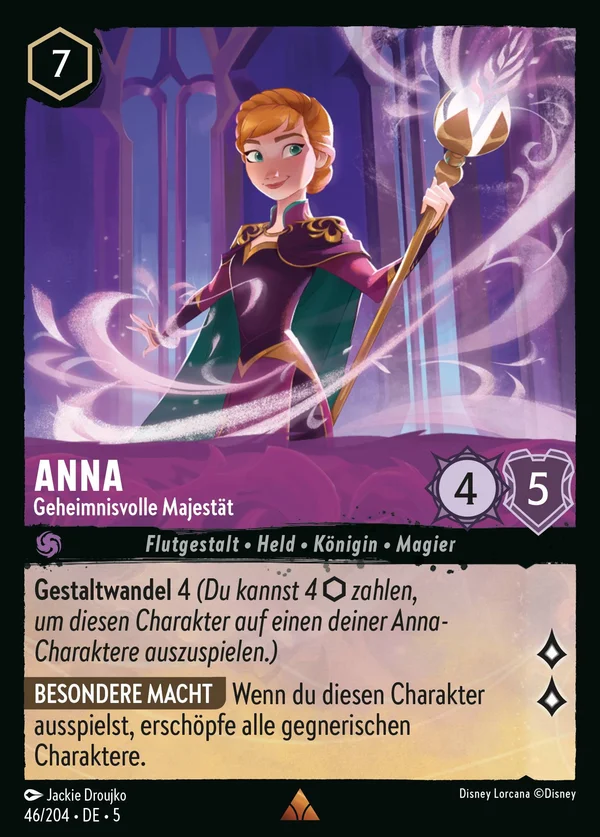 Anna - Geheimnisvolle Majestät — Disney Lorcana Charakter card from Shimmering Skies