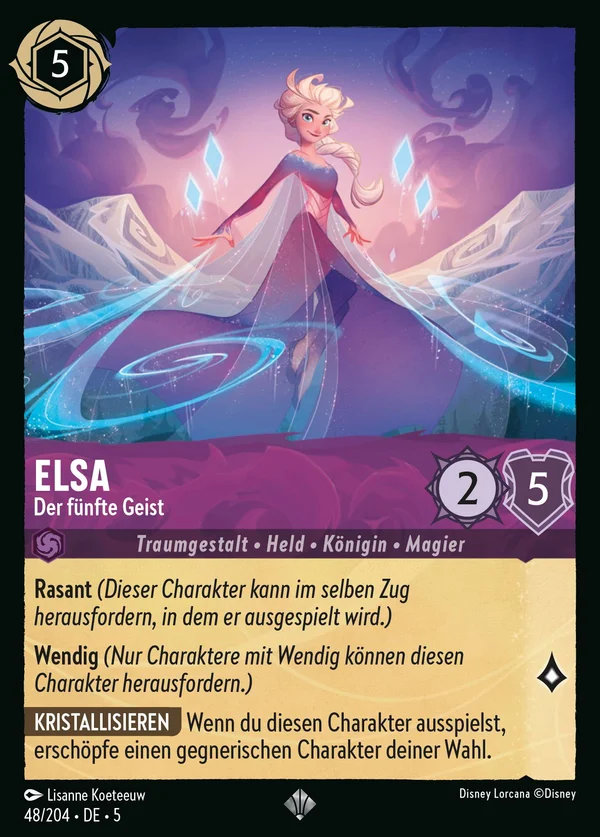 Elsa - Der fünfte Geist — Disney Lorcana Charakter card from Shimmering Skies