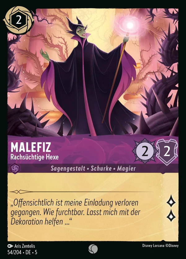 Malefiz - Rachsüchtige Hexe — Disney Lorcana Charakter card from Shimmering Skies
