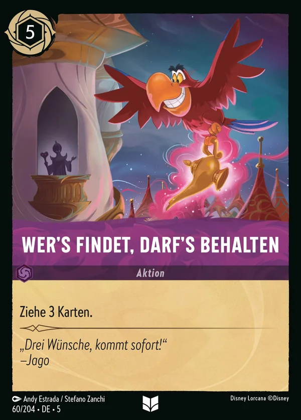 Wer's findet, darf's behalten — Disney Lorcana Aktion card from Shimmering Skies
