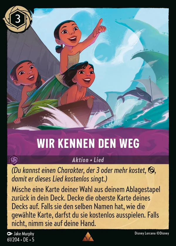 Wir kennen den Weg — Disney Lorcana Aktion card from Shimmering Skies