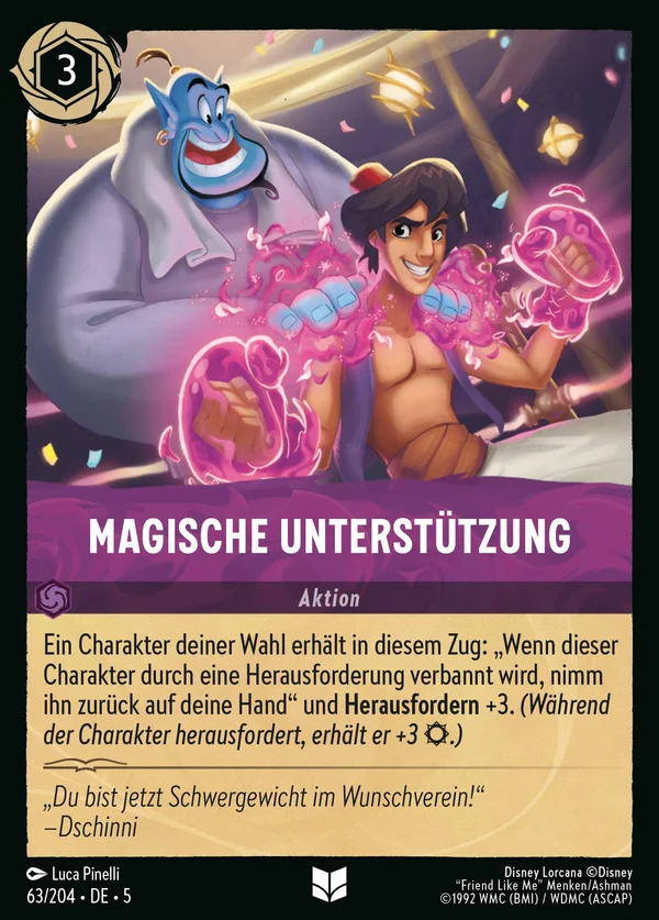 Magische Unterstützung — Disney Lorcana Aktion card from Shimmering Skies