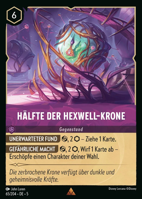 Hälfte der Hexwell-Krone — Disney Lorcana Gegenstand card from Shimmering Skies