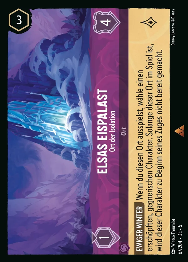 Elsas Eispalast - Ort der Isolation — Disney Lorcana Ort card from Shimmering Skies