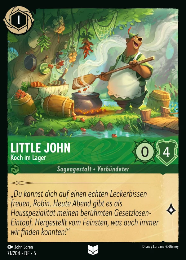 Little John - Koch im Lager — Disney Lorcana Charakter card from Shimmering Skies
