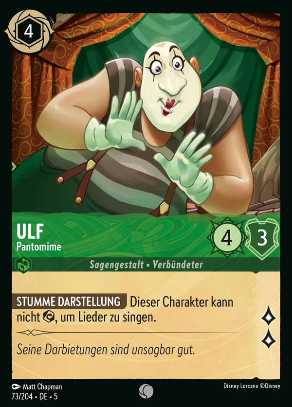 Ulf - Pantomime — Disney Lorcana Charakter card from Shimmering Skies