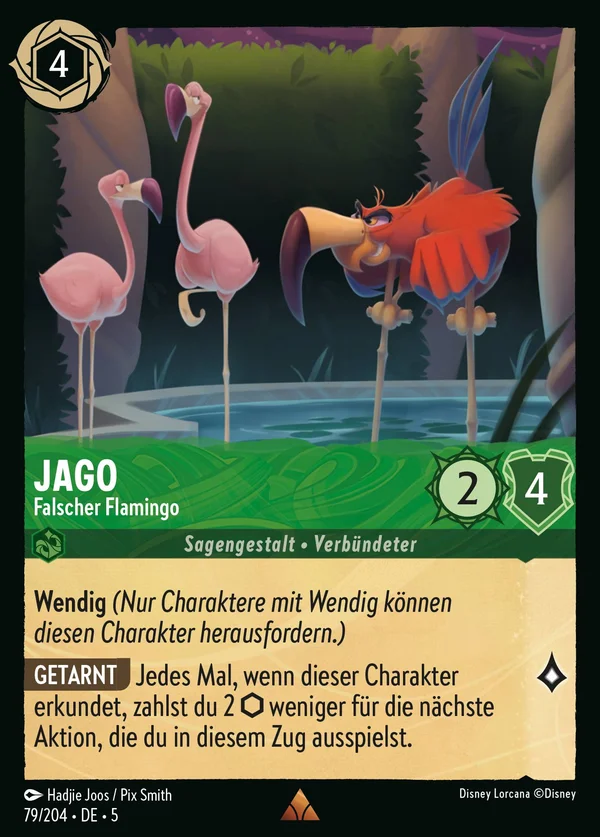 Jago - Falscher Flamingo — Disney Lorcana Charakter card from Shimmering Skies