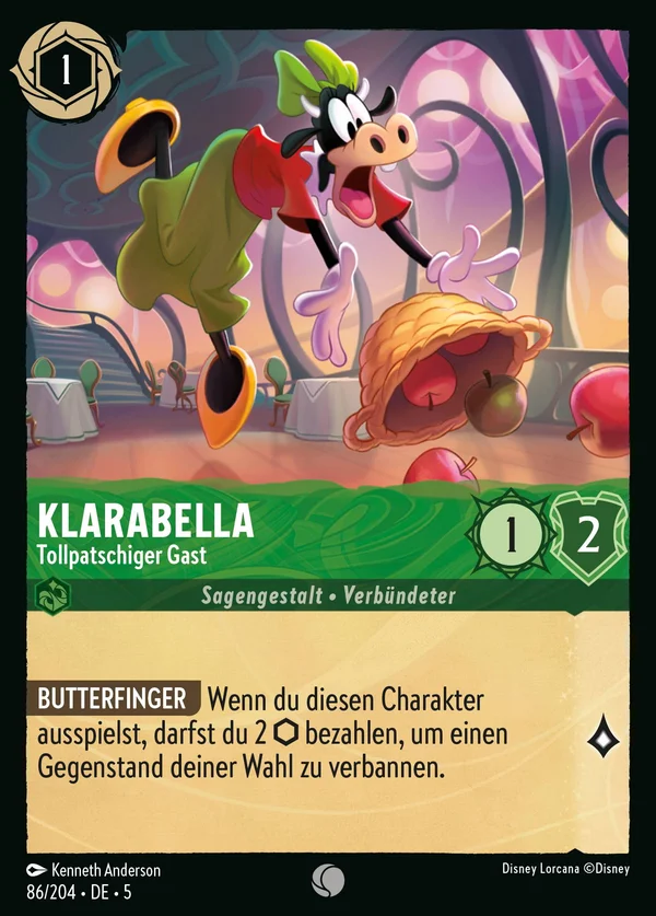 Klarabella - Tollpatschiger Gast — Disney Lorcana Charakter card from Shimmering Skies
