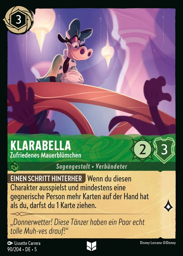 Klarabella - Zufriedenes Mauerblümchen — Disney Lorcana Charakter card from Shimmering Skies