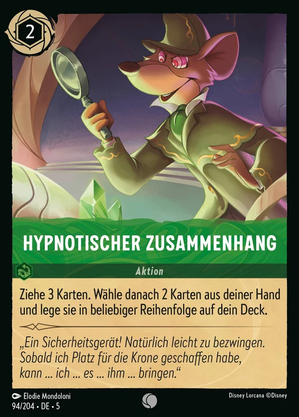 Hypnotischer Zusammenhang — Disney Lorcana Aktion card from Shimmering Skies