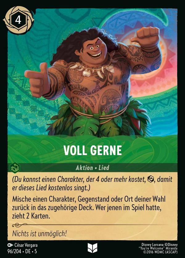 Voll gerne — Disney Lorcana Aktion card from Shimmering Skies