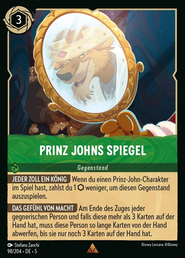 Prinz Johns Spiegel — Disney Lorcana Gegenstand card from Shimmering Skies