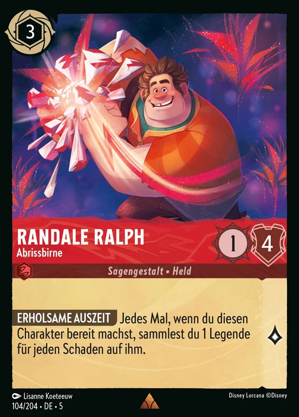 Randale Ralph - Abrissbirne — Disney Lorcana Charakter card from Shimmering Skies