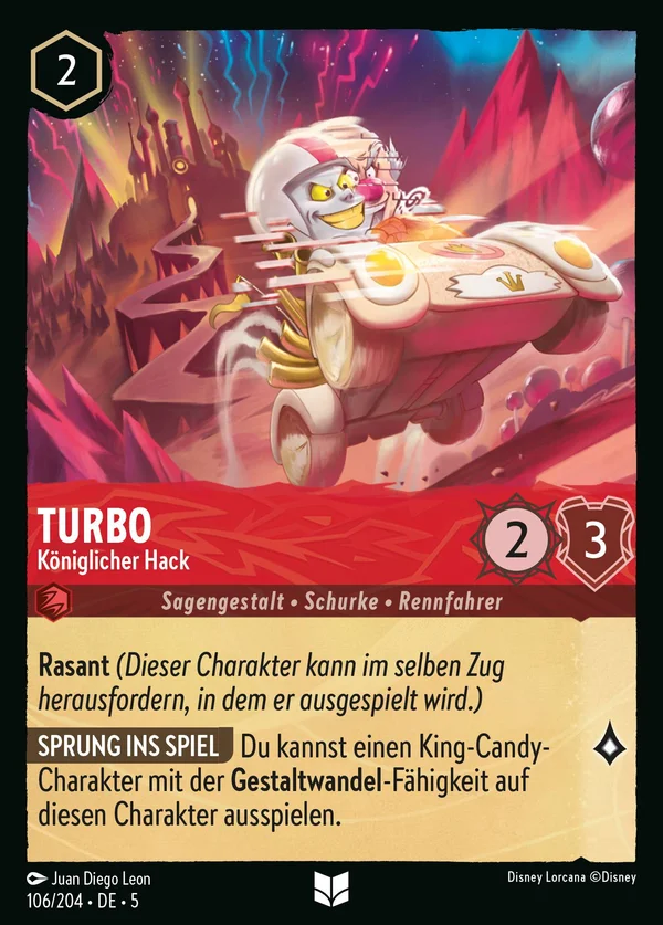 Turbo - Königlicher Hack — Disney Lorcana Charakter card from Shimmering Skies