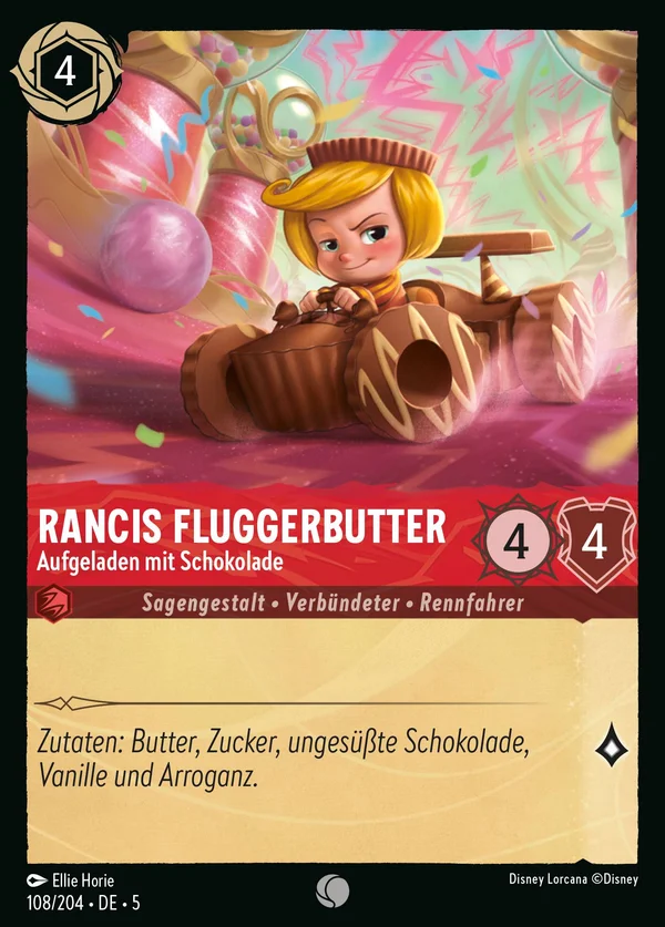 Rancis Fluggerbutter - Aufgeladen mit Schokolade — Disney Lorcana Charakter card from Shimmering Skies