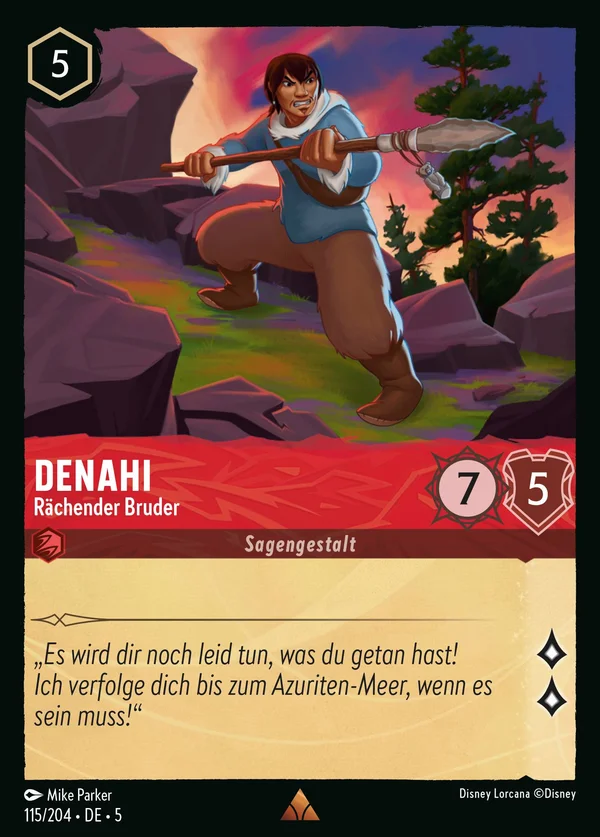 Denahi - Rächender Bruder — Disney Lorcana Charakter card from Shimmering Skies