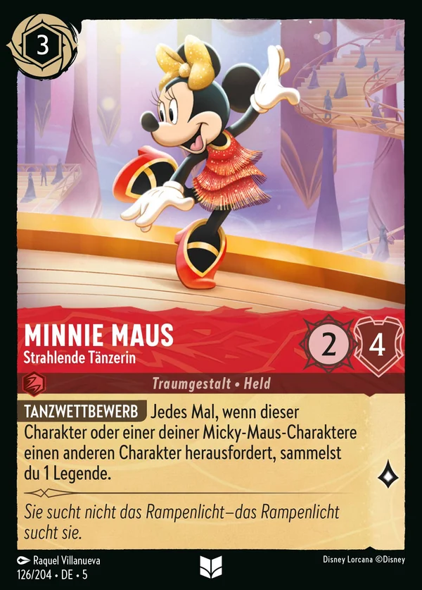 Minnie Maus - Strahlende Tänzerin — Disney Lorcana Charakter card from Shimmering Skies