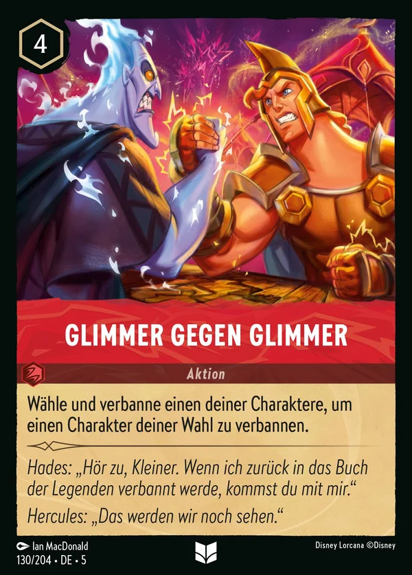 Glimmer gegen Glimmer — Disney Lorcana Aktion card from Shimmering Skies