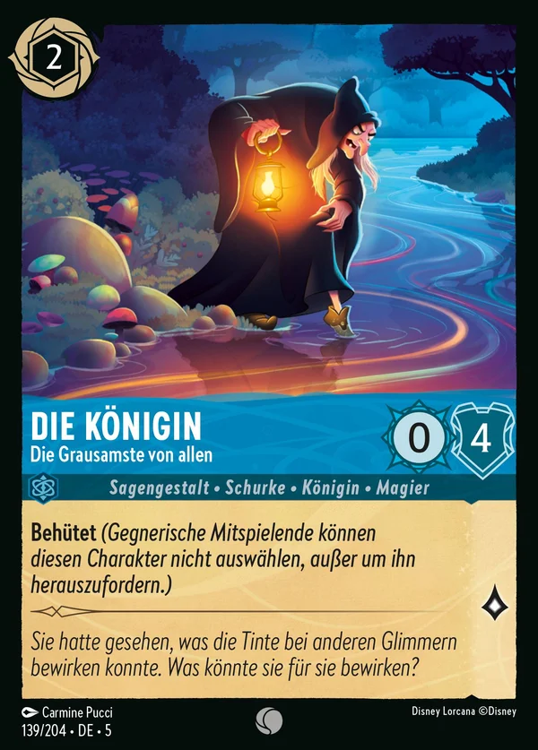 Die Königin - Die Grausamste von allen — Disney Lorcana Charakter card from Shimmering Skies