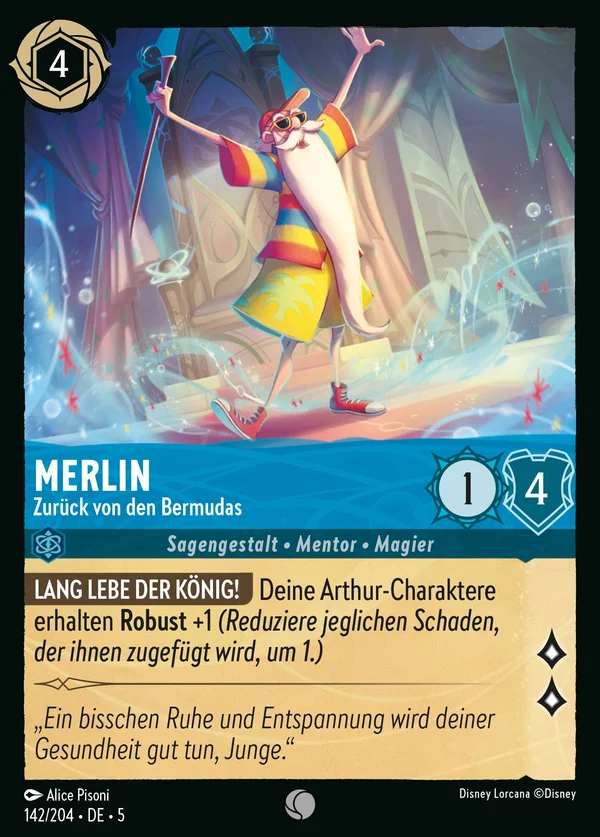 Merlin - Zurück von den Bermudas — Disney Lorcana Charakter card from Shimmering Skies