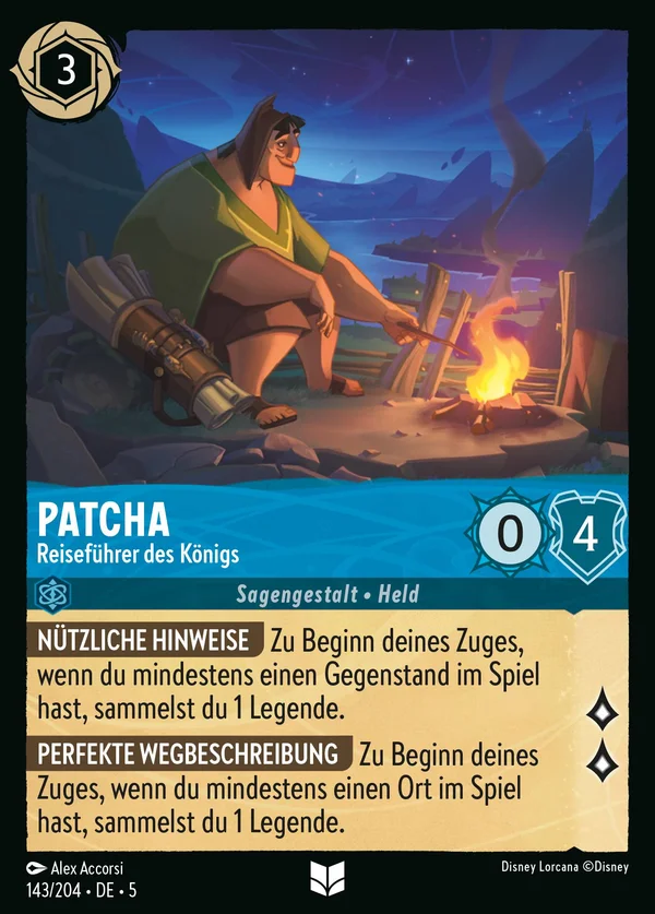 Patcha - Reiseführer des Königs — Disney Lorcana Charakter card from Shimmering Skies