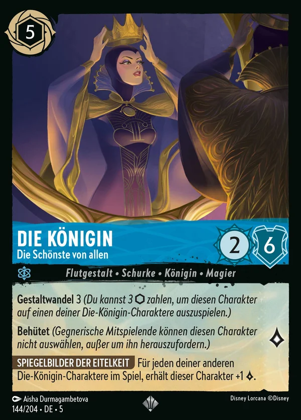 Die Königin - Die Schönste von allen — Disney Lorcana Charakter card from Shimmering Skies