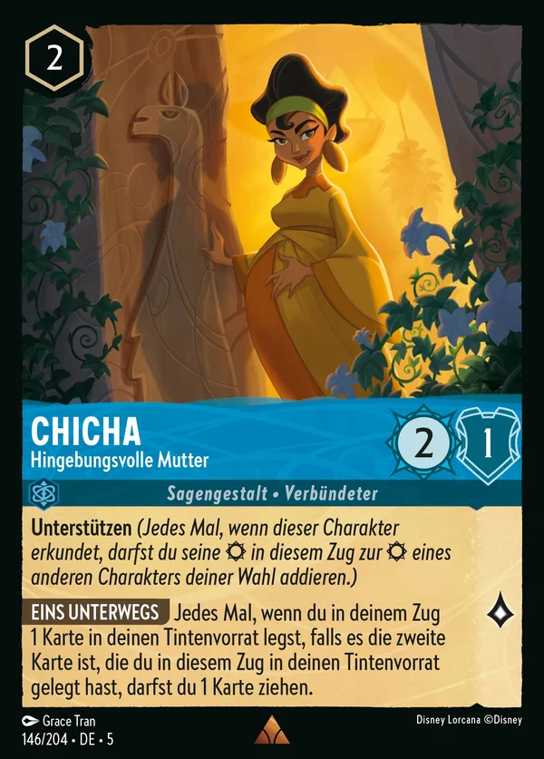 Chicha - Hingebungsvolle Mutter — Disney Lorcana Charakter card from Shimmering Skies