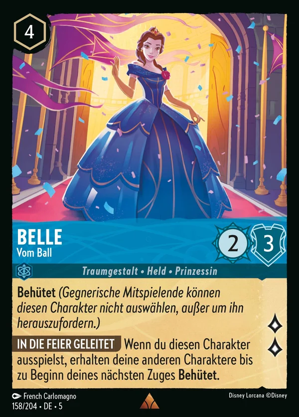 Belle - Vom Ball — Disney Lorcana Charakter card from Shimmering Skies