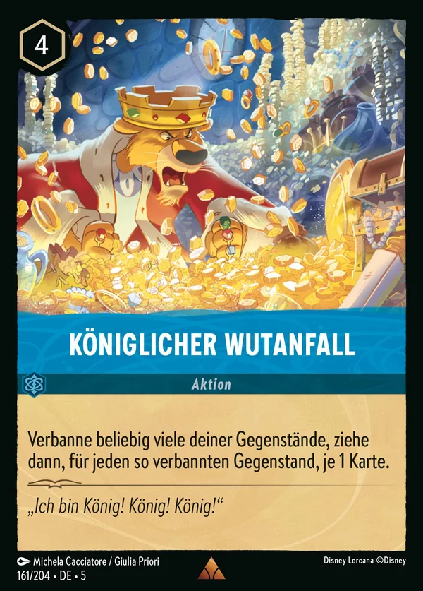 Königlicher Wutanfall — Disney Lorcana Aktion card from Shimmering Skies