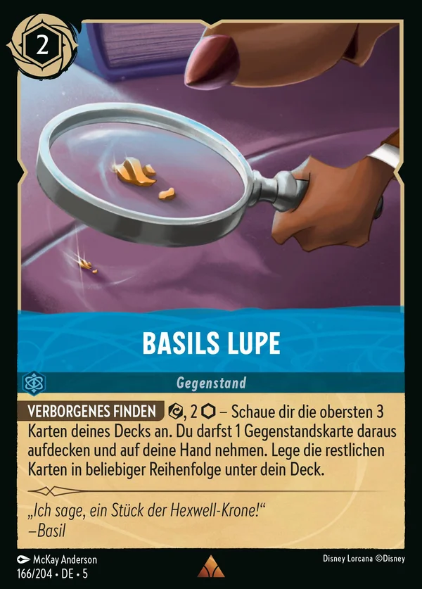 Basils Lupe — Disney Lorcana Gegenstand card from Shimmering Skies