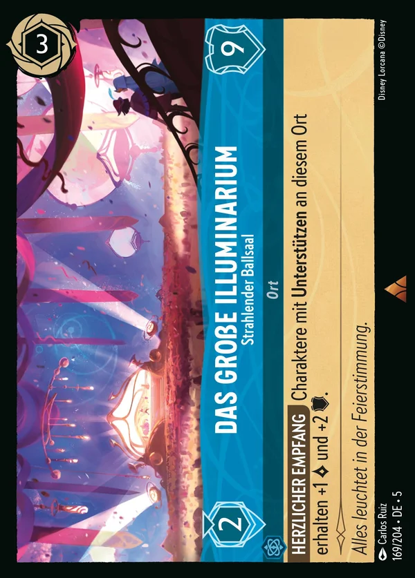 Das Große Illuminarium - Strahlender Ballsaal — Disney Lorcana Ort card from Shimmering Skies