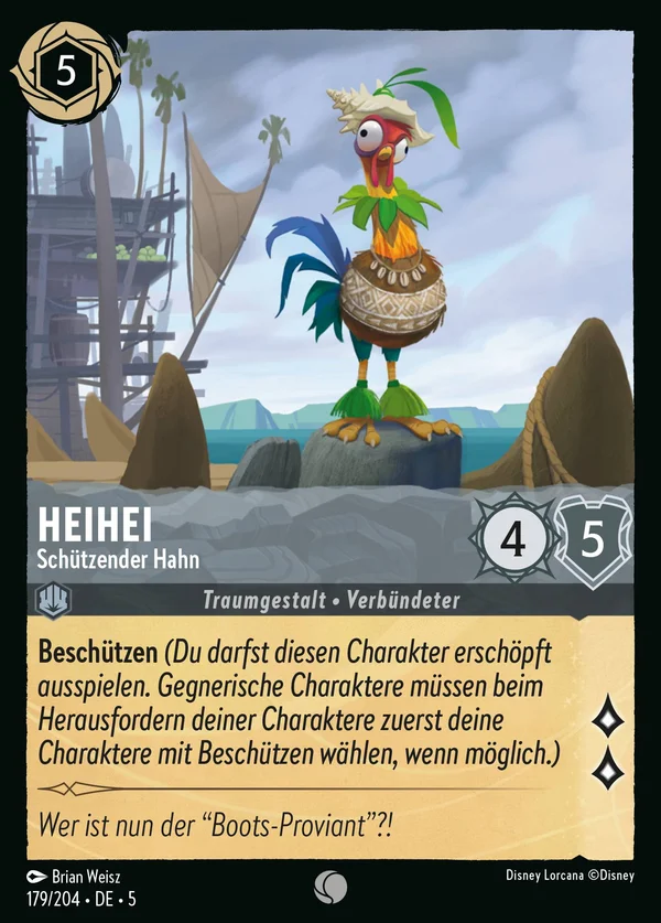 HeiHei - Schützender Hahn — Disney Lorcana Charakter card from Shimmering Skies