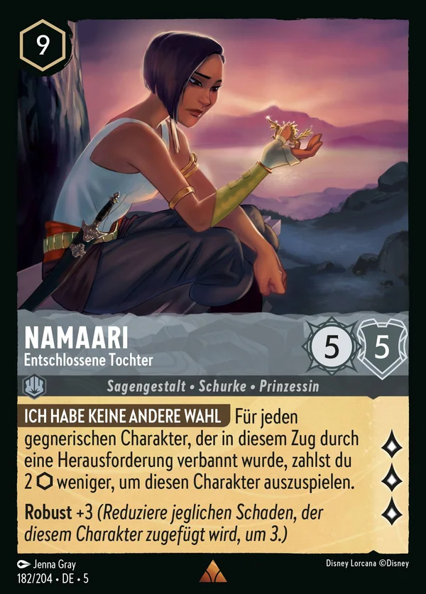 Namaari - Entschlossene Tochter — Disney Lorcana Charakter card from Shimmering Skies