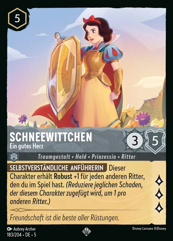 Schneewittchen - Ein gutes Herz — Disney Lorcana Charakter card from Shimmering Skies