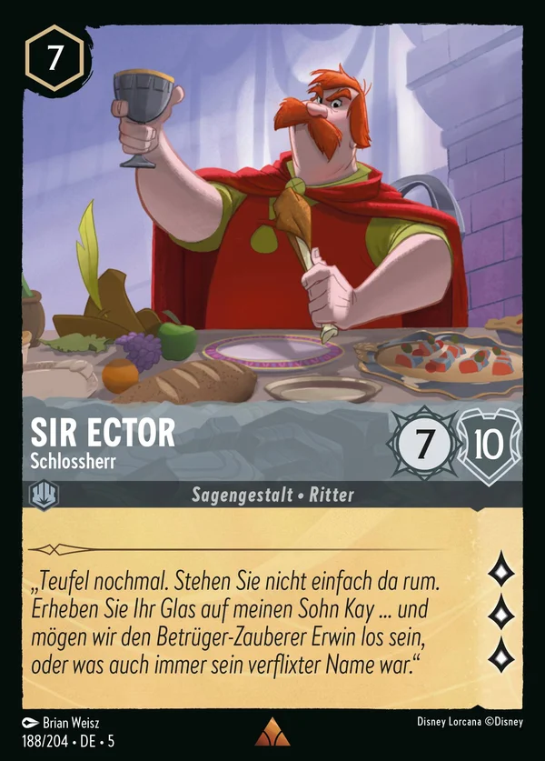 Sir Ector - Schlossherr — Disney Lorcana Charakter card from Shimmering Skies