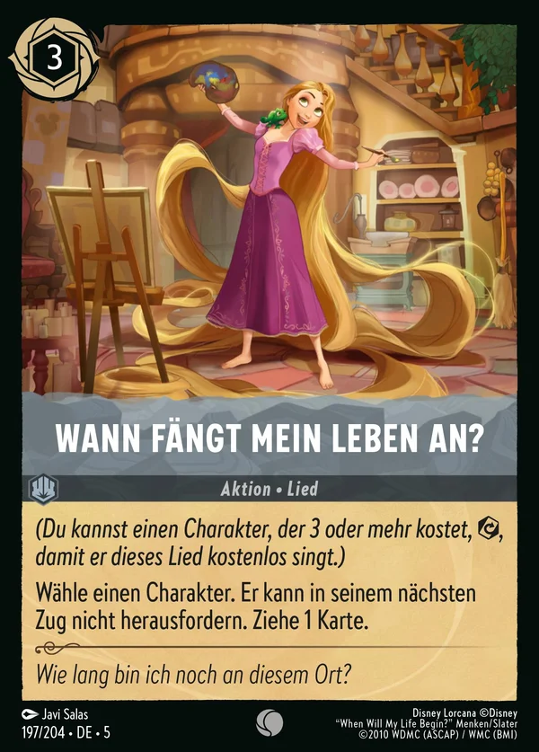 Wann fängt mein Leben an? — Disney Lorcana Aktion card from Shimmering Skies