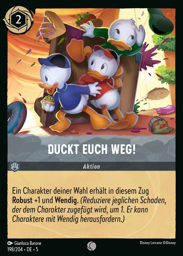 Duckt euch weg! — Disney Lorcana Aktion card from Shimmering Skies