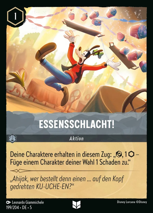 Essensschlacht! — Disney Lorcana Aktion card from Shimmering Skies