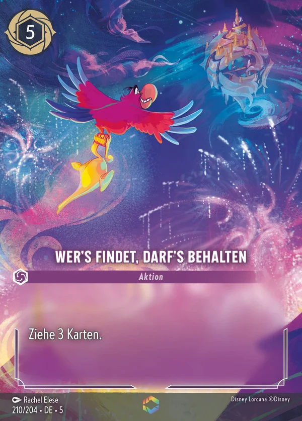 Wer's findet, darf's behalten — Disney Lorcana Aktion card from Shimmering Skies