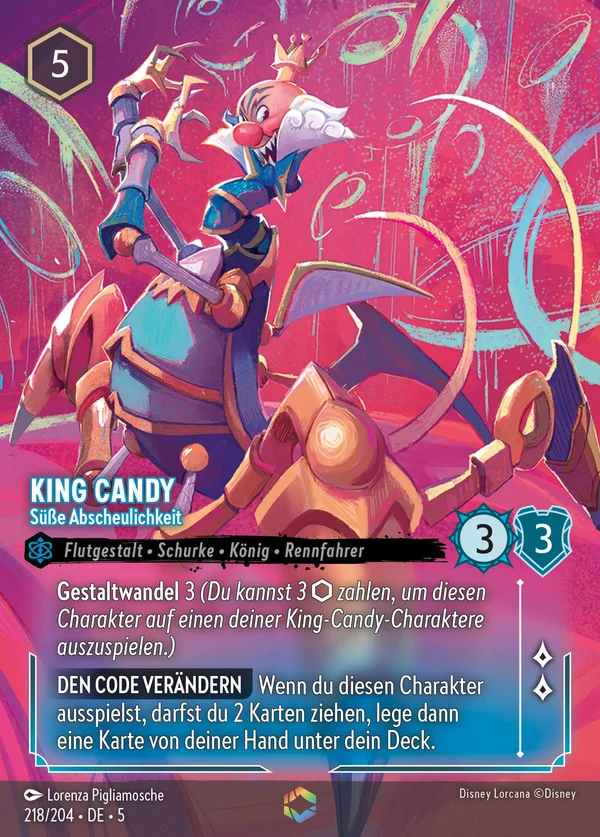 King Candy - Süße Abscheulichkeit — Disney Lorcana Charakter card from Shimmering Skies