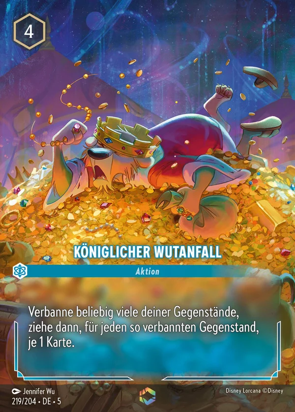 Königlicher Wutanfall — Disney Lorcana Aktion card from Shimmering Skies