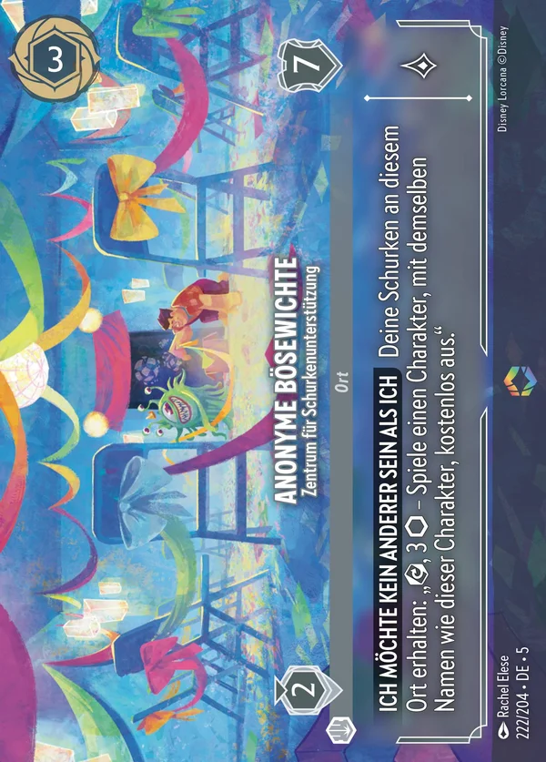 Anonyme Bösewichte - Zentrum für Schurkenunterstützung — Disney Lorcana Ort card from Shimmering Skies