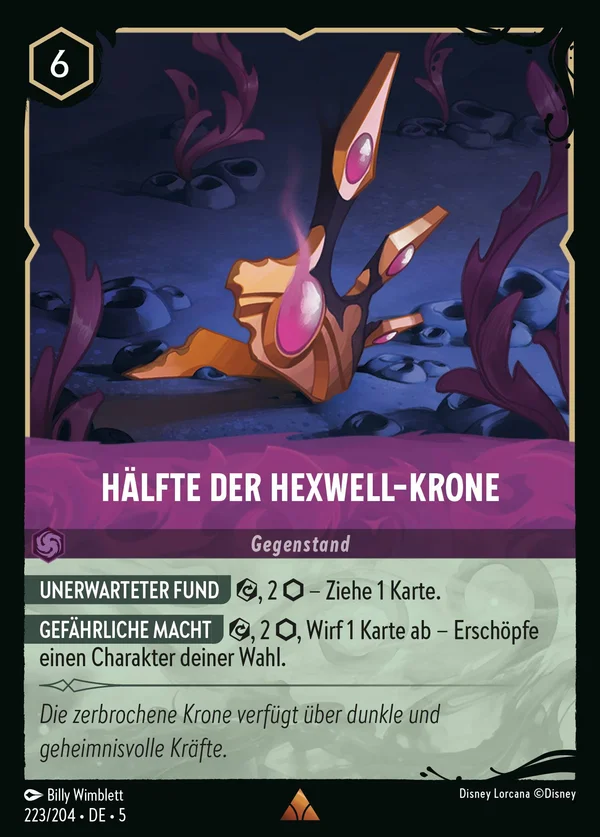 Hälfte der Hexwell-Krone — Disney Lorcana Gegenstand card from Shimmering Skies