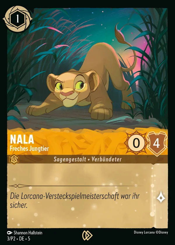 Nala - Freches Jungtier — Disney Lorcana Charakter card from Shimmering Skies