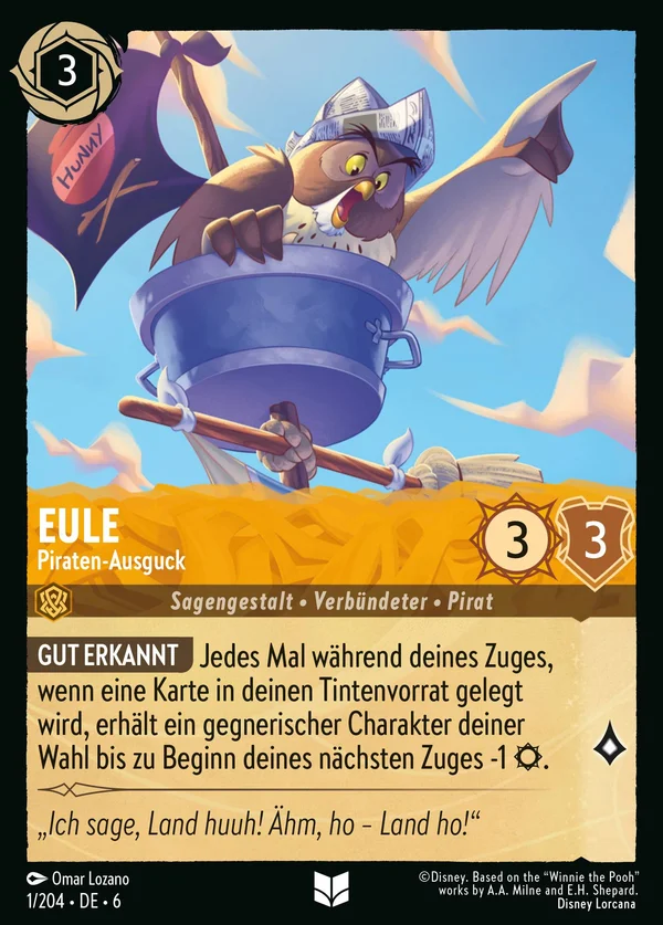 Eule - Piraten-Ausguck — Disney Lorcana Charakter card from Azurite Sea