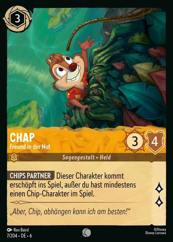 Chap - Freund in der Not — Disney Lorcana Charakter card from Azurite Sea