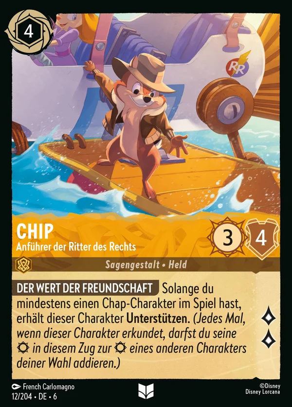 Chip - Anführer der Ritter des Rechts — Disney Lorcana Charakter card from Azurite Sea