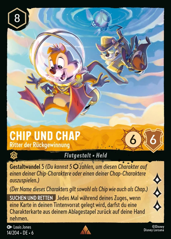 Chip und Chap - Ritter der Rückgewinnung — Disney Lorcana Charakter card from Azurite Sea